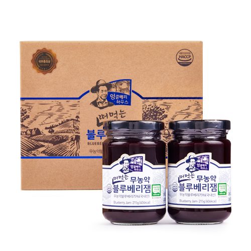 [선물세트] 무농약 떠먹는 블루베리잼 (유기농원당)