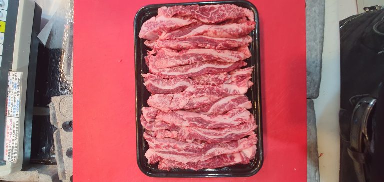 내장산정읍한우 1+, 1++등급, 1kg 한우 갈비살