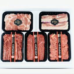[내장산정읍한우]특2호5구세트1++,1+등급,한돈한우세트(2.7kg) 강추!!!